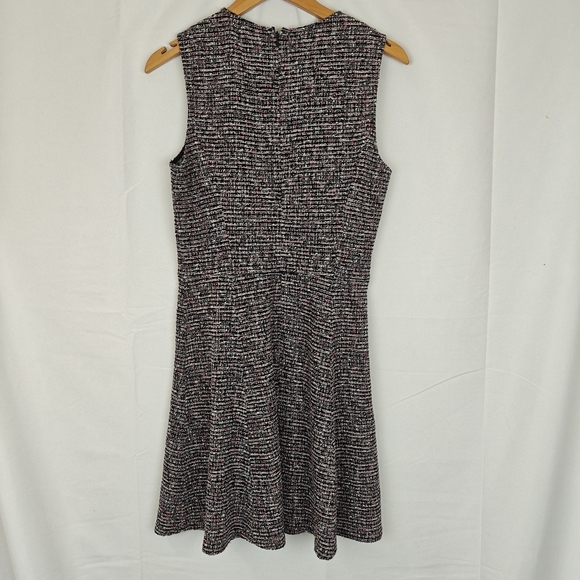 Theory Navy & Red Fit & Flare Sleeveless Tweed Mini DressSize 6 Women's - Picture 11 of 12